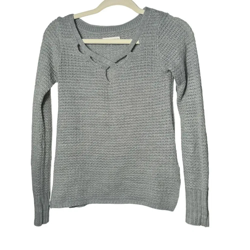Aeropostal gray with glitter Women sweater long‎ sleeve Sz XS